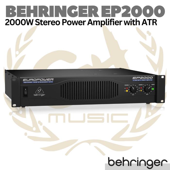 BEHRINGER EUROPOWER EP2000 2000W Stereo Power Amplifier with ATR