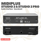 MIDIPLUS STUDIO 2 & STUDIO 2 PRO USB SOUNDCARD RECORDING MIC VOCAL ASMR PODCAST ZOOM AUDIO INTERFACE