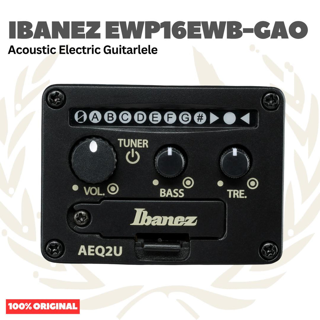 Ibanez EWP16EWB-GAO Acoustic-Electric Guitar w/Bag, Galaxy Aqua Open Pore - Gitarlele Ukulele Tenor 6-String