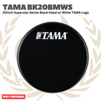 TAMA BLACK HEADS Superstars Series Black Head w/ White TAMA Logo - Membran Head Drum BK-BMWS Original Asli