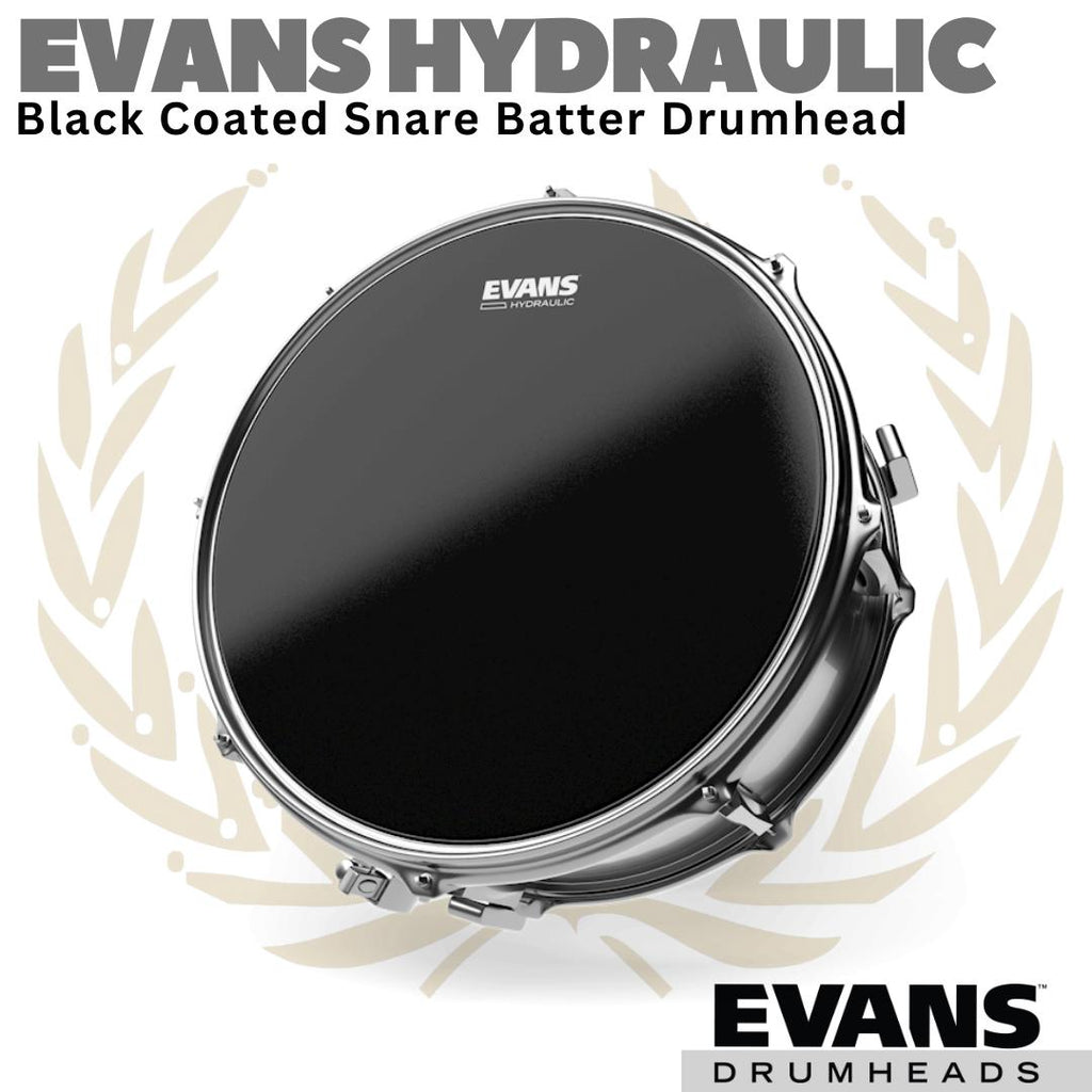 EVANS HYDRAULIC Black Coated Snare Batter Drumhead | 13 14 Inch