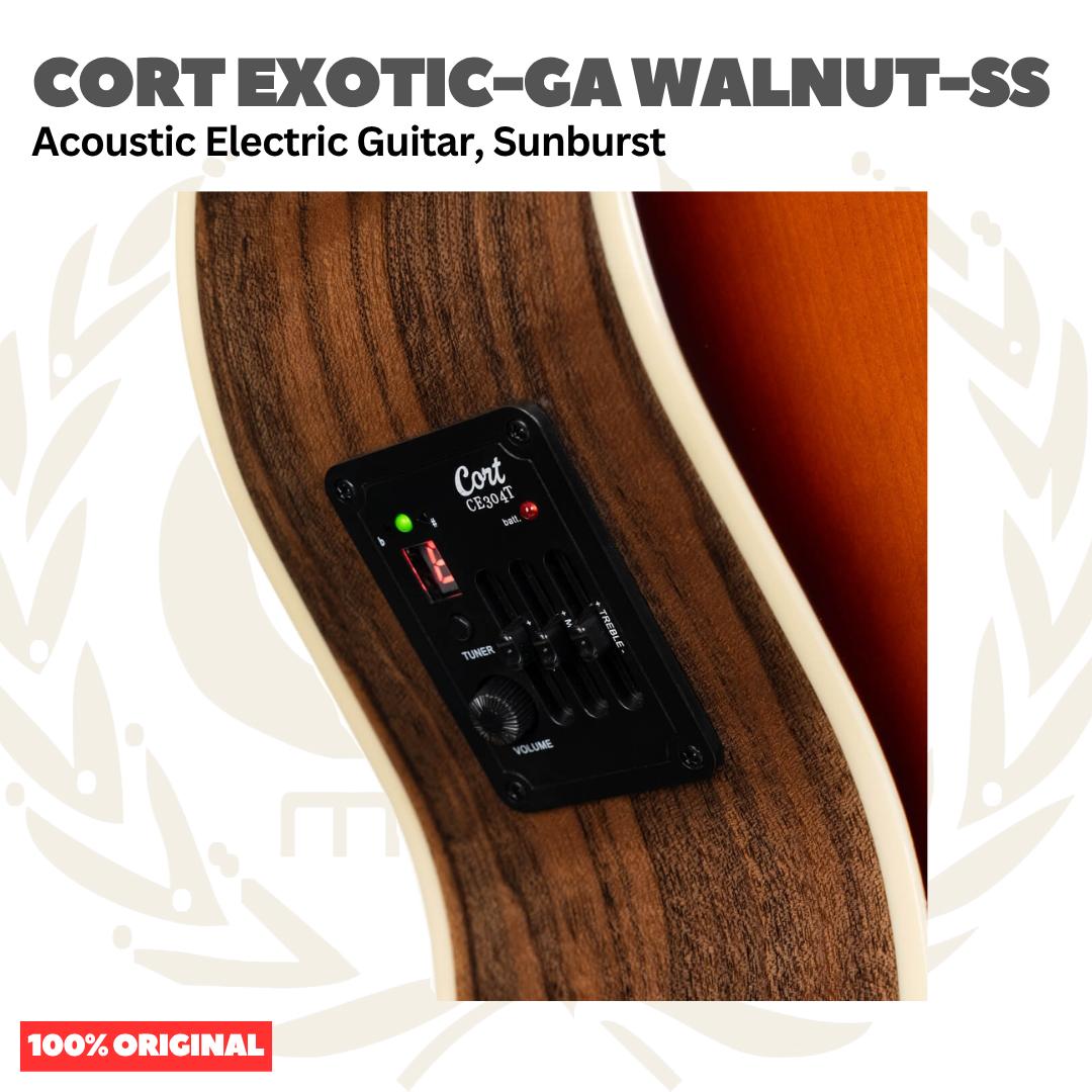 Cort Exotic-GA Walnut Sunburst Acoustic Electric Guitar
