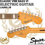 Squier Classic Vibe Bass VI Electric Guitar, Laurel FB