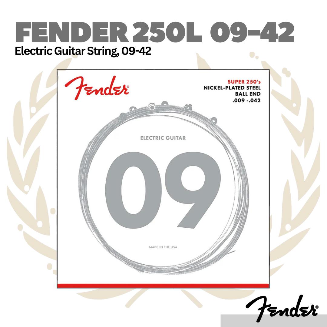Fender Original 250L 09-42 Nickel Plated Electric Guitar Strings - Senar Gitar Elektrik