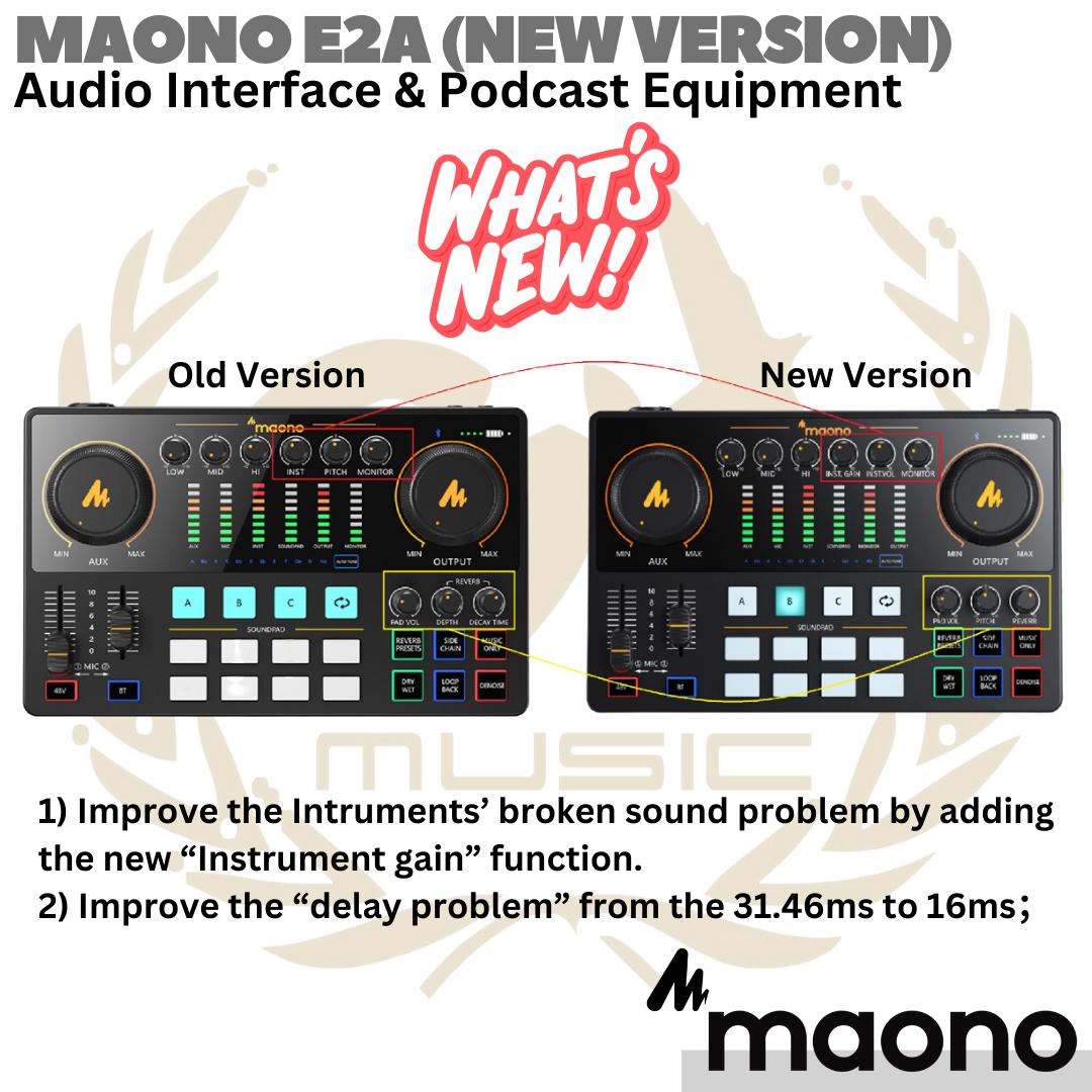 MAONOCASTER E2 / E2A (NEW VERSION) Portable Live Streaming & Podcast Console - Soundcard