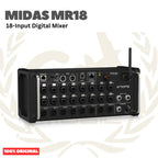 MIDAS MR18 18-Input Digital Mixer for iPad/Android Tablets with 16 Midas PRO Preamps, Integrated WiFi Module and Multi-Channel USB Audio Interface - Mixer Digital