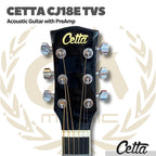 Cetta CJ18E Acoustic Guitar with Pre-Amp - Gitar Akustik Elektrik CJ18E dengan PreAmp