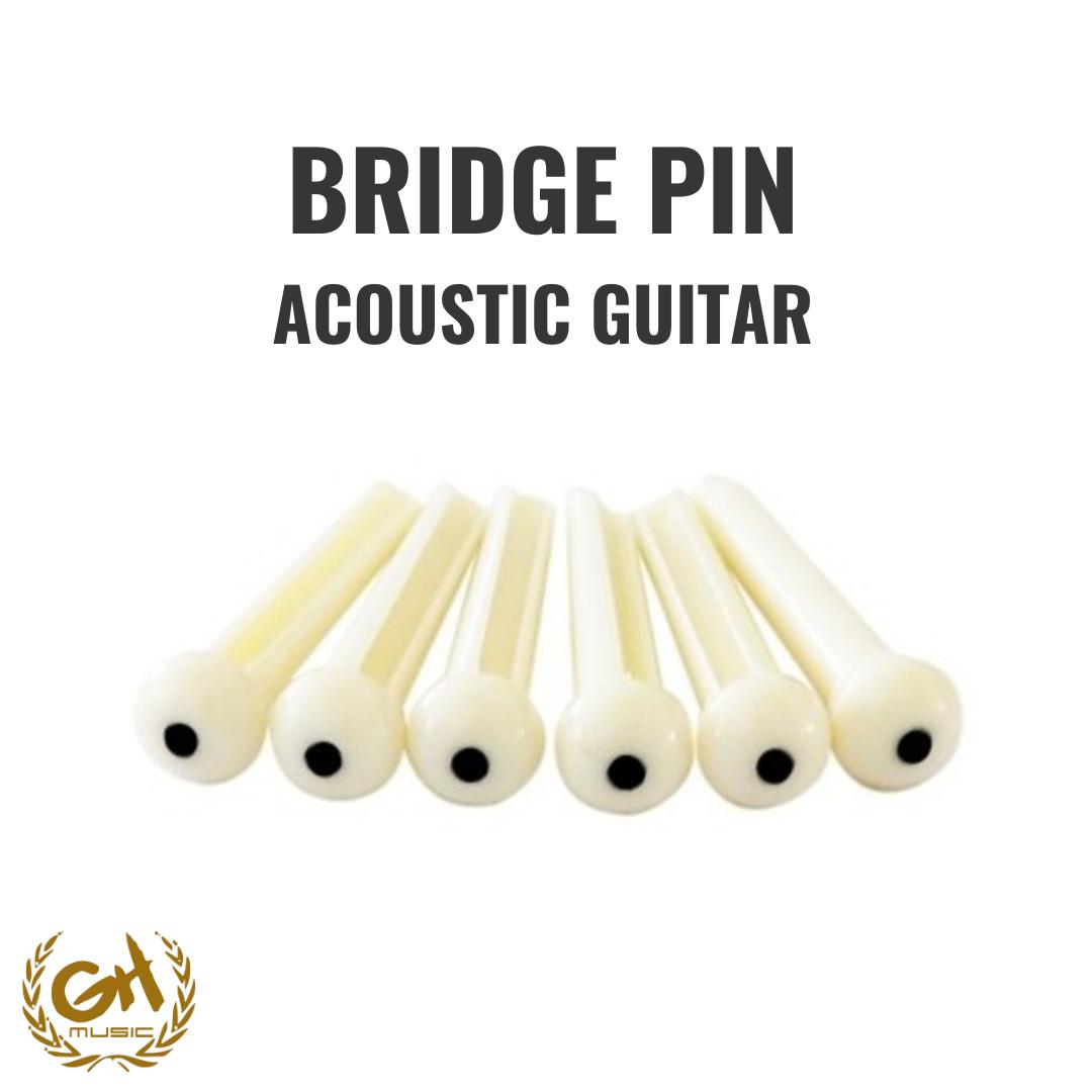 BRIDGE PIN ACCOUSTIC GUITAR (WHITE)