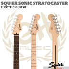 SQUIER SONIC STRATOCASTER SSS Electric Guitar | Gitar Listrik Elektrik - BLACK
