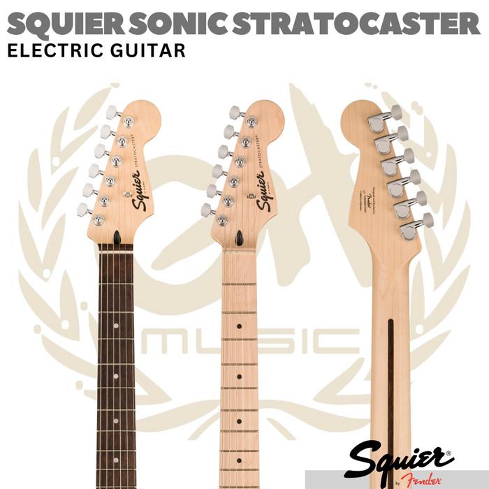 SQUIER SONIC STRATOCASTER SSS Electric Guitar | Gitar Listrik Elektrik - BLACK