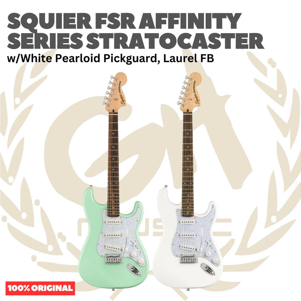 SQUIER FSR Affinity Series Stratocaster w/Pearloid Pickguard Electric Guitar - Gitar Listrik Elektrik Original Asli
