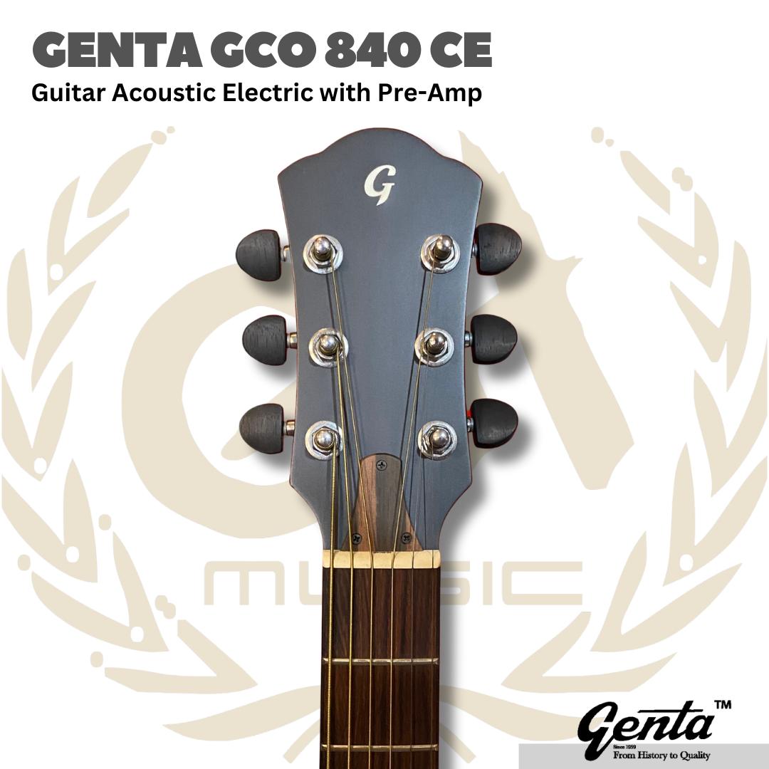 GENTA GCO 840 CE Acoustic Electric Guitar | Gitar Akustik With Preamp GCO840CE