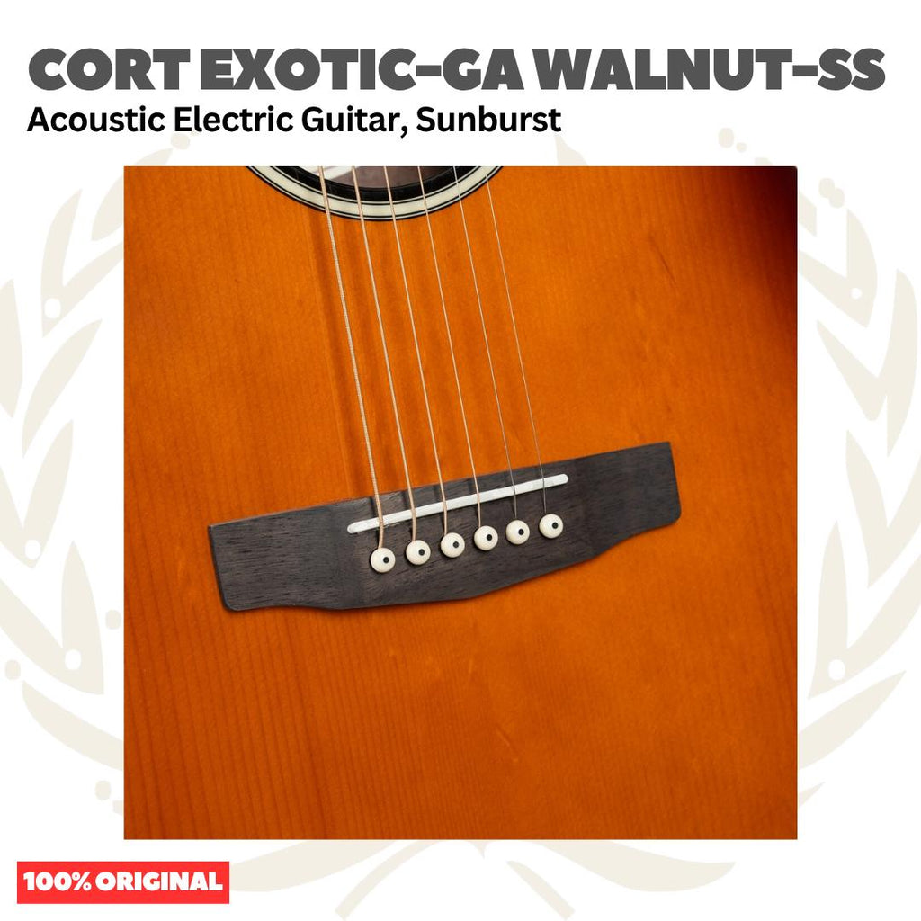 Cort Exotic-GA Walnut Sunburst Acoustic Electric Guitar