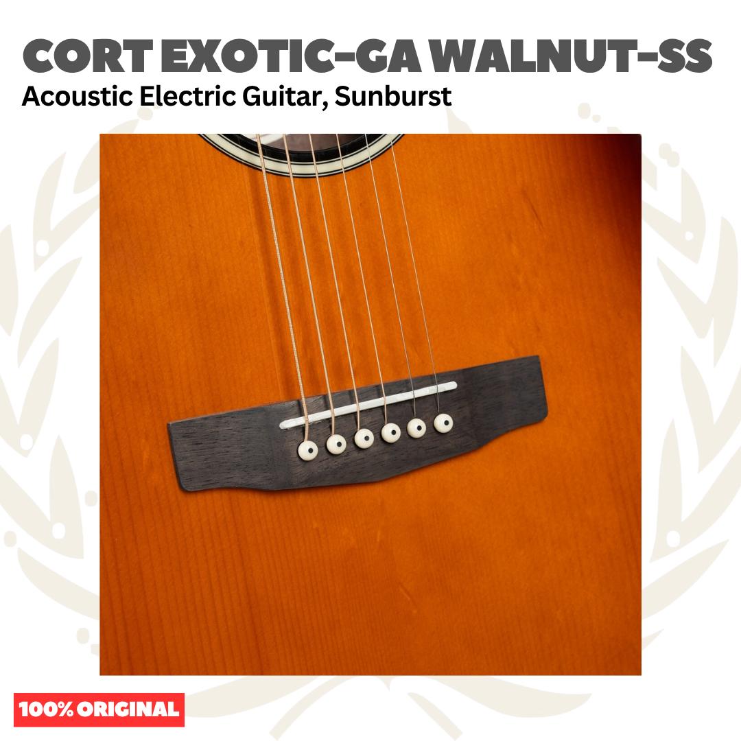 Cort Exotic-GA Walnut Sunburst Acoustic Electric Guitar