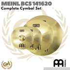 Meinl BCS141620 Complete Cymbal Set Hi hat 14", Crash 16", Ride 20"