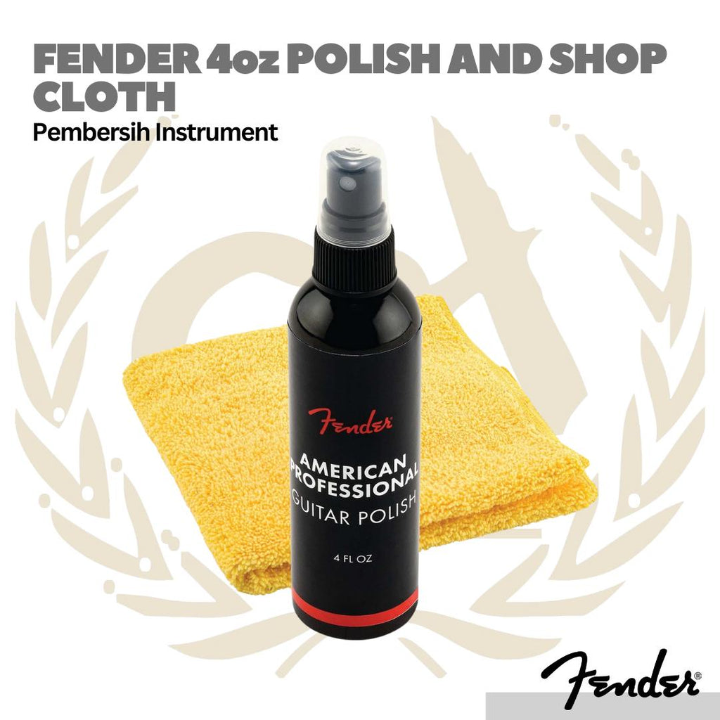 Fender 4 oz Polish and Shop Cloth 2-Pack - Pembersih Instrumen