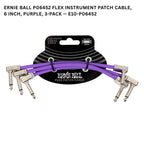 Ernie Ball Flex Instrument Patch Cable, 3, 6 & 12 Inch, 3-Pack - Kabel Patch TS isi 3