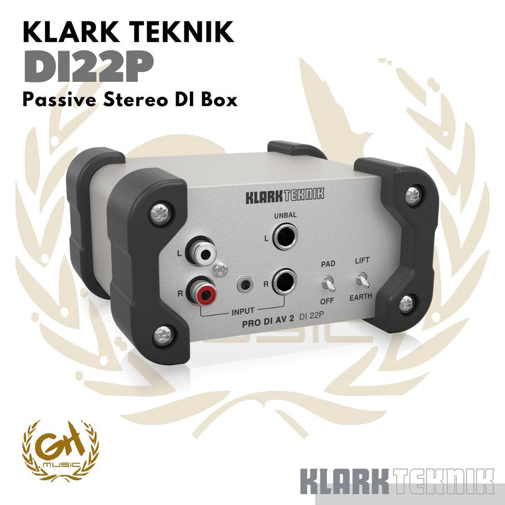 KLARK TEKNIK DI 22P Passive Stereo DI Box Direct Box | Pasif DI22