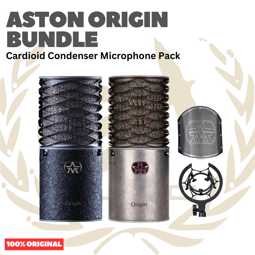 ASTON ORIGIN BUNDLE & BLACK BUNDLE Large Diaphragm Studio Condenser Microphone (made in UK)